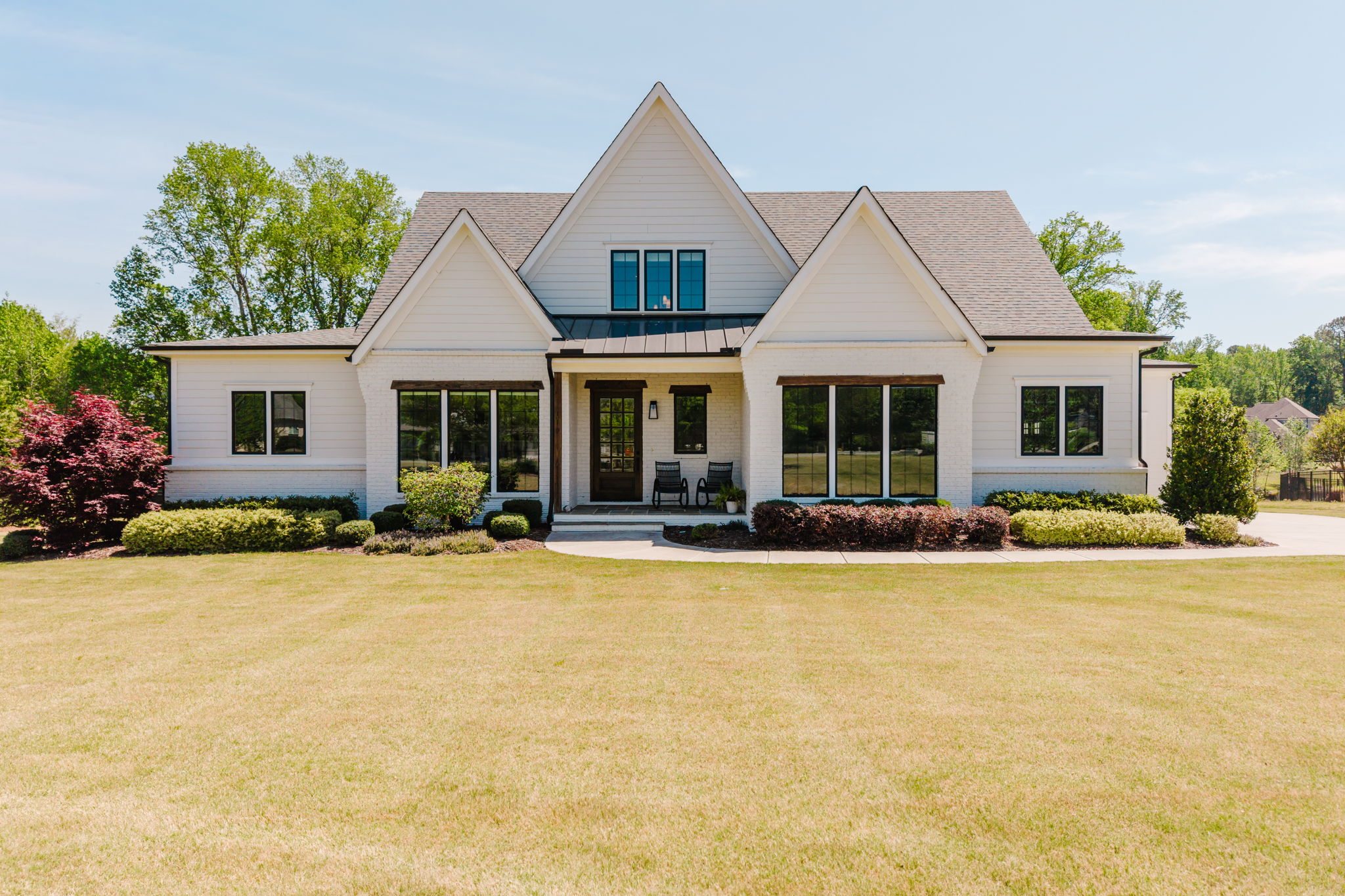 Charlotte traditional listing exterior, the source frame for a virtual twilight rendering